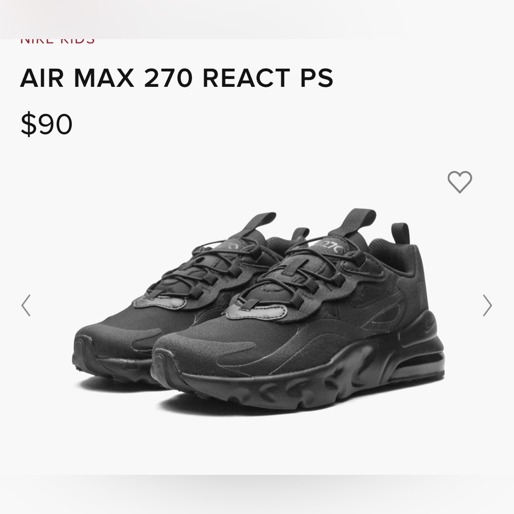 Boys air max 270 react shoes